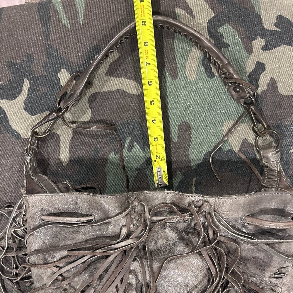 All Saints leather fringe Hobo bag - Picture 9 of 10